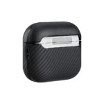 Magsafe Калъф за Apple AirPods Pro 3, Pitaka Aramid Fiber Magnetic Black/Grey Case, Черен - Image 2