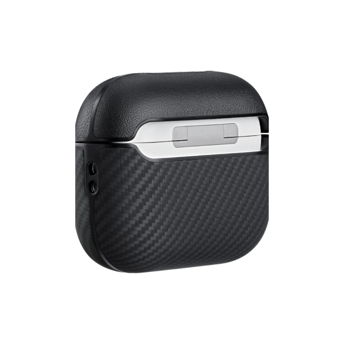 Magsafe Калъф за Apple AirPods Pro 3, Pitaka Aramid Fiber Magnetic Black/Grey Case, Черен - Image 2