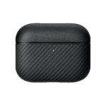 Magsafe Калъф за Apple AirPods Pro 3, Pitaka Aramid Fiber Magnetic Black/Grey Case, Черен - Image 4