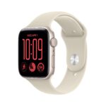 Apple Watch SE 3 GPS 44mm Starlight Aluminium Case with Sand Sport Band