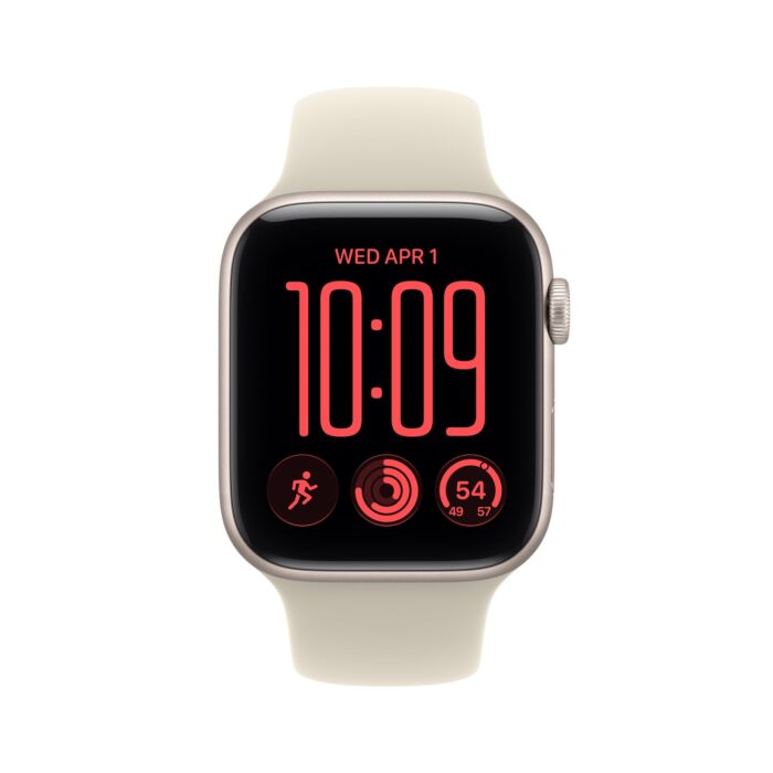 Apple Watch SE 3 GPS 44mm Starlight Aluminium Case with Sand Sport Band