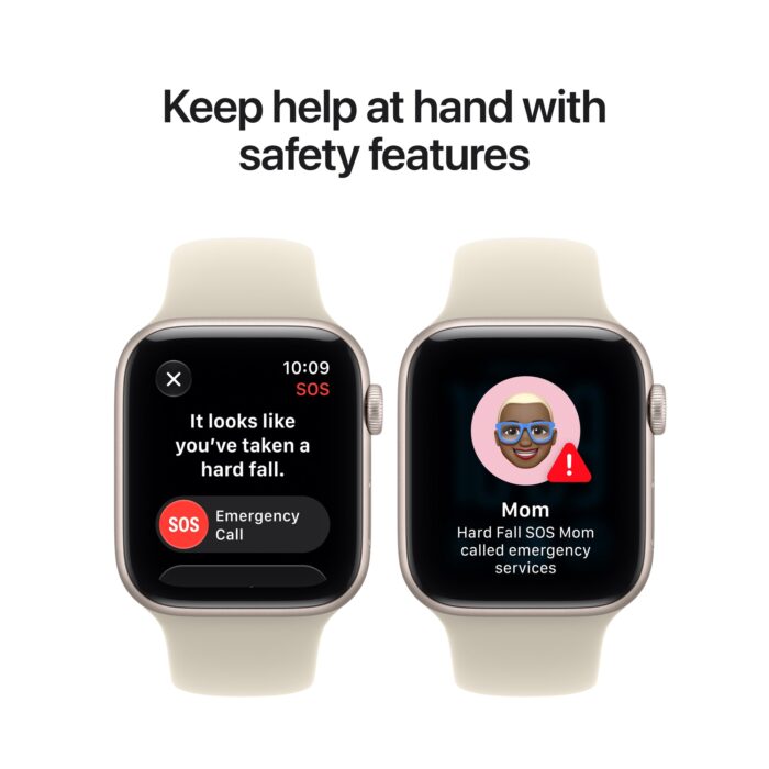 Apple Watch SE 3 GPS 44mm Starlight Aluminium Case with Sand Sport Band