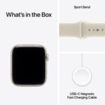 Apple Watch SE 3 GPS 44mm Starlight Aluminium Case with Sand Sport Band