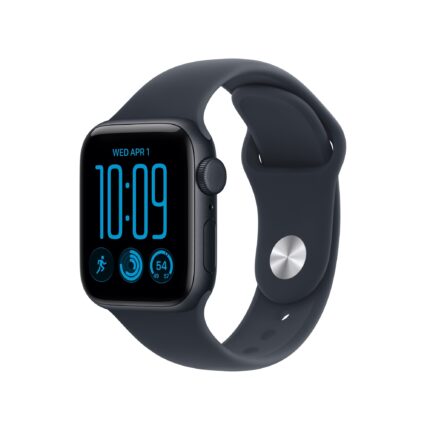 Apple Watch SE 3 GPS + Cellular 40mm Midnight Aluminium Case with Navy Blue Sport Band
