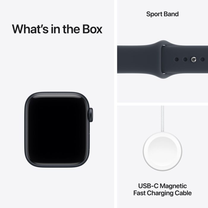 Apple Watch SE 3 GPS + Cellular 40mm Midnight Aluminium Case with Navy Blue Sport Band
