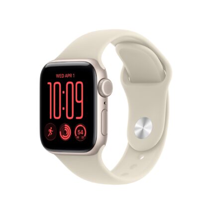 Apple Watch SE 3 GPS + Cellular 40mm Starlight Aluminium Case with Sand Sport Band