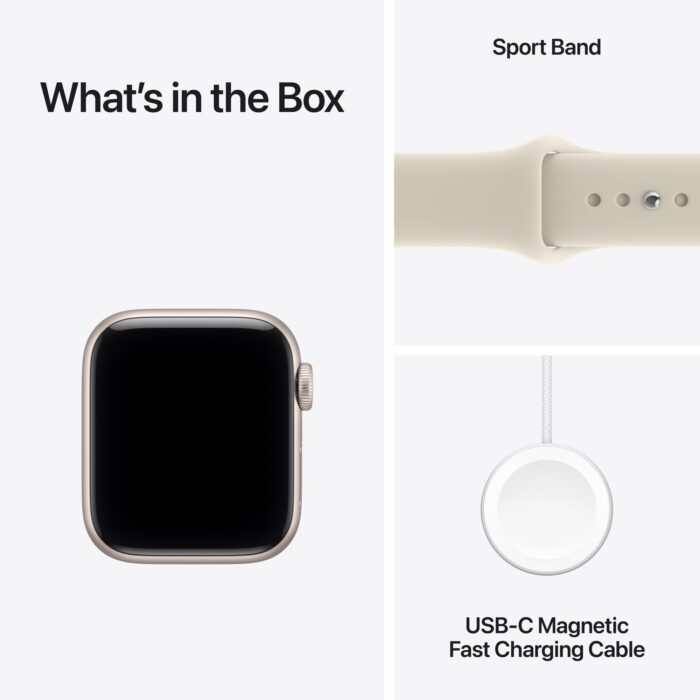 Apple Watch SE 3 GPS + Cellular 40mm Starlight Aluminium Case with Sand Sport Band