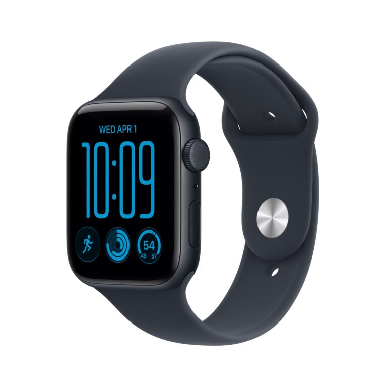 Apple Watch SE 3 GPS + Cellular 44mm Midnight Aluminium Case with Navy Blue Sport Band