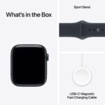 Apple Watch SE 3 GPS + Cellular 44mm Midnight Aluminium Case with Navy Blue Sport Band