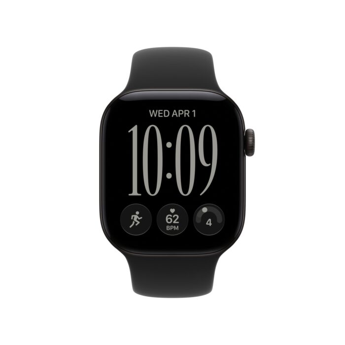 Apple Watch Series 12 GPS 42mm Black Aluminium Case with Black Sport Band