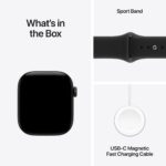 Apple Watch Series 12 GPS 42mm Black Aluminium Case with Black Sport Band