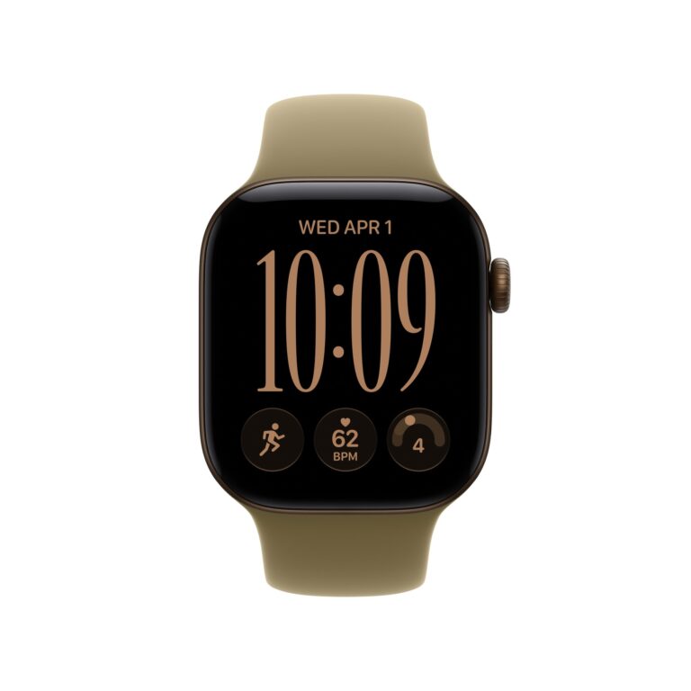 Apple Watch Series 12 GPS 42mm Dark Bronze Aluminium Case with Olive Sport Band
