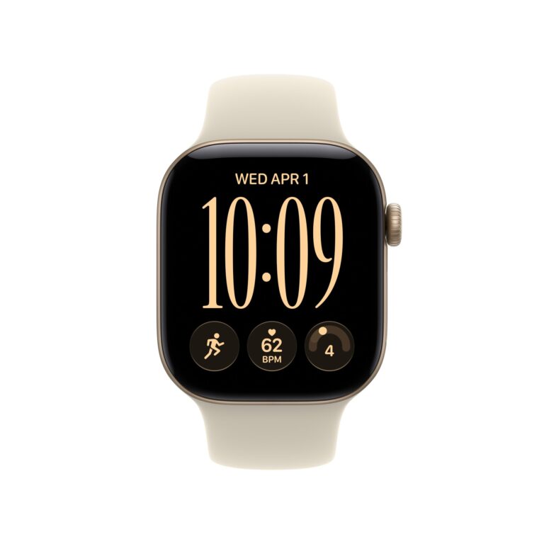 Apple Watch Series 12 GPS 42mm Light Gold Aluminium Case with Sand Sport Band