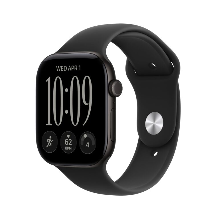 Apple Watch Series 12 GPS 46mm Black Aluminium Case with Black Sport Band