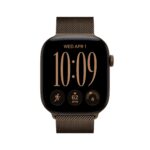 Apple Watch Series 12 GPS 46mm Dark Bronze Aluminium Case with Dark Bronze Milanese Loop