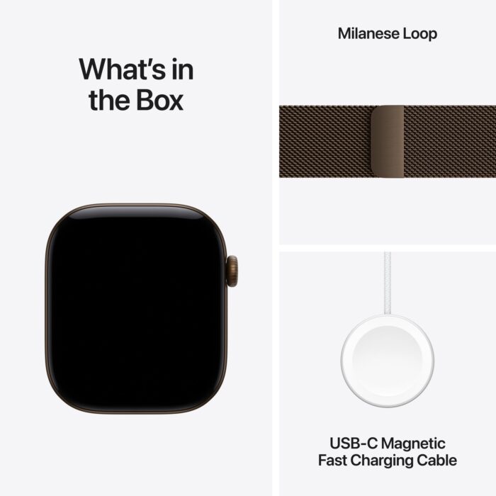 Apple Watch Series 12 GPS 46mm Dark Bronze Aluminium Case with Dark Bronze Milanese Loop