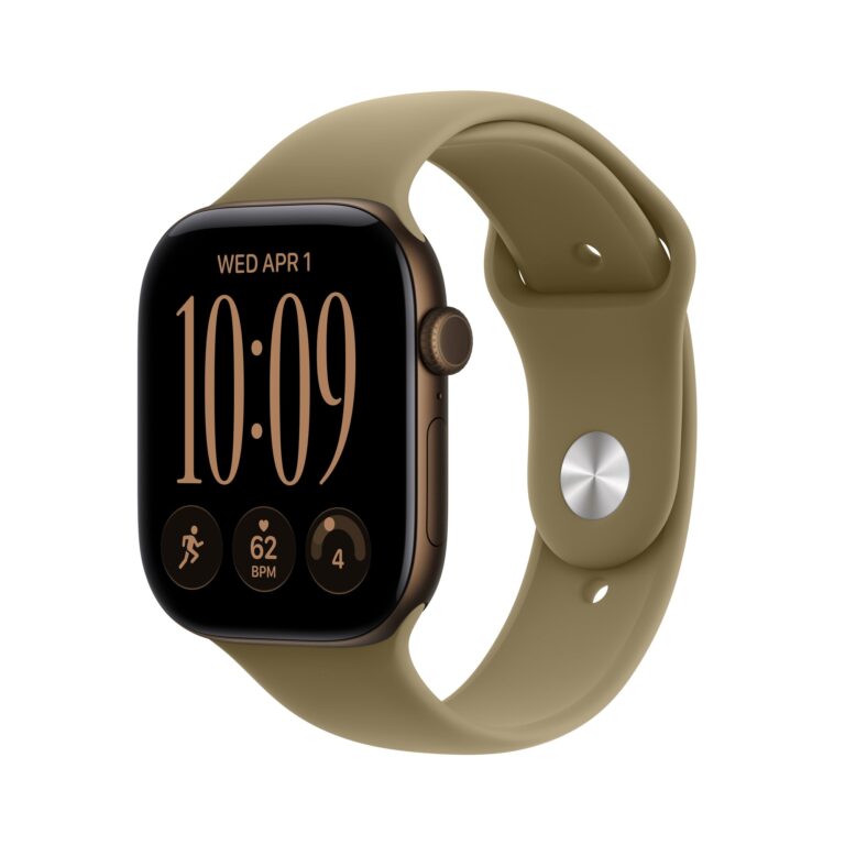 Apple Watch Series 12 GPS 46mm Dark Bronze Aluminium Case with Olive Sport Band
