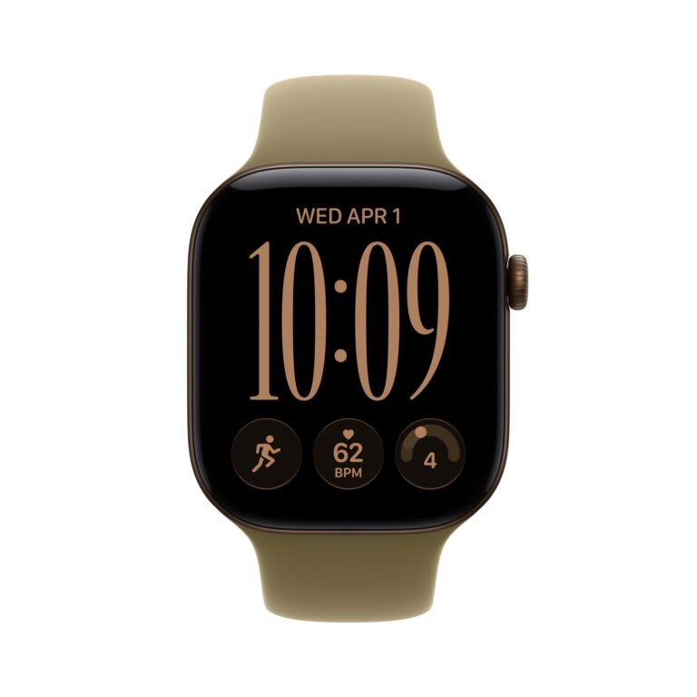Apple Watch Series 12 GPS 46mm Dark Bronze Aluminium Case with Olive Sport Band