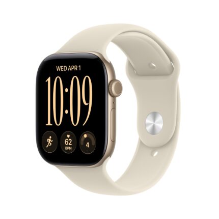 Apple Watch Series 12 GPS 46mm Light Gold Aluminium Case with Sand Sport Band