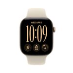 Apple Watch Series 12 GPS 46mm Light Gold Aluminium Case with Sand Sport Band
