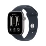 Apple Watch Series 12 GPS 46mm Space Grey Aluminium Case with Navy Blue Sport Band