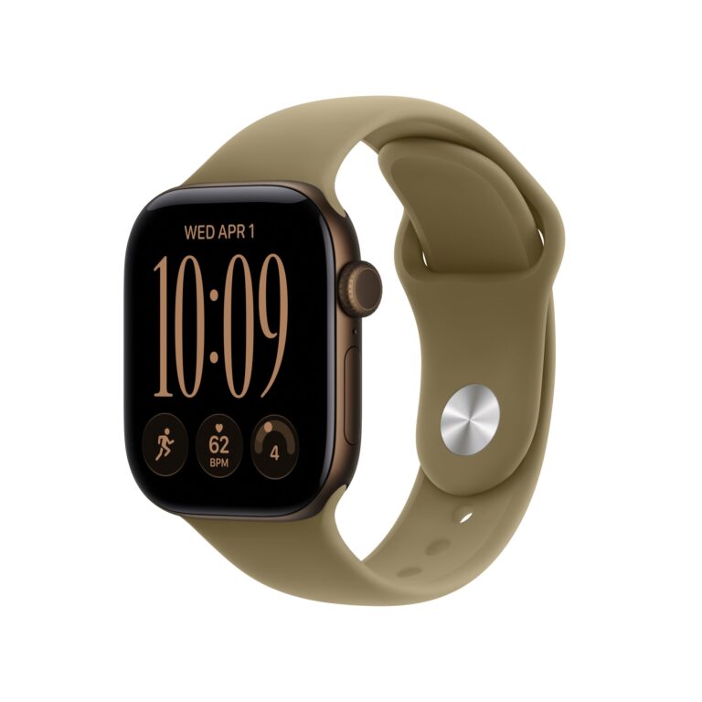 Apple Watch Series 12 GPS + Cellular 42mm Dark Bronze Aluminium Case with Olive Sport Band