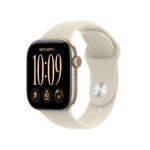 Apple Watch Series 12 GPS + Cellular 42mm Light Gold Aluminium Case with Sand Sport Band