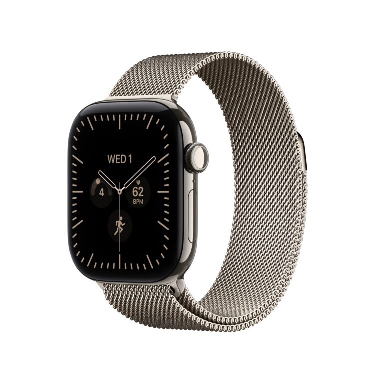 Apple Watch Series 12 GPS + Cellular 42mm Natural Titanium Case with Natural Milanese Loop
