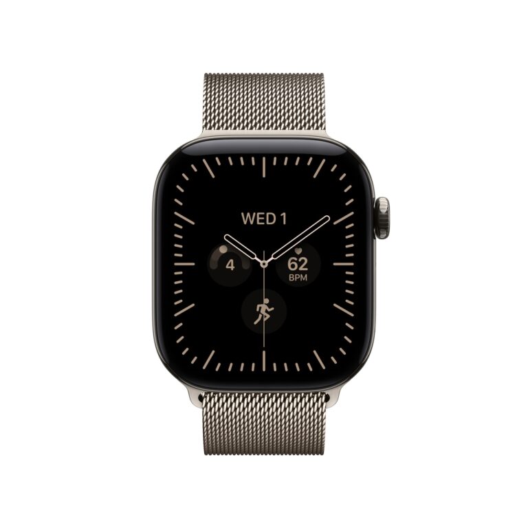 Apple Watch Series 12 GPS + Cellular 42mm Natural Titanium Case with Natural Milanese Loop