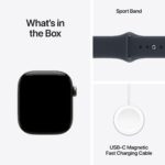Apple Watch Series 12 GPS + Cellular 42mm Natural Titanium Case with Navy Blue Sport Band