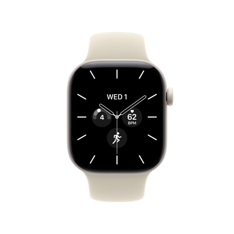 Apple Watch Series 12 GPS + Cellular 42mm Pearl White Ceramic Case with Sand Sport Band