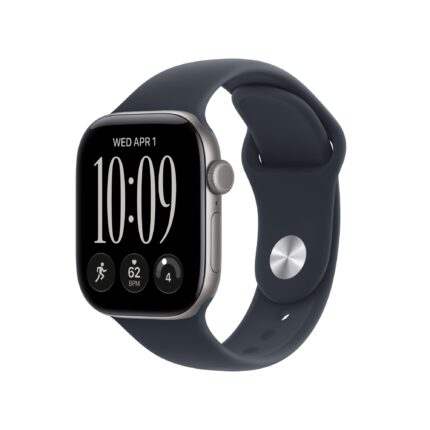 Apple Watch Series 12 GPS + Cellular 42mm Space Grey Aluminium Case with Navy Blue Sport Band