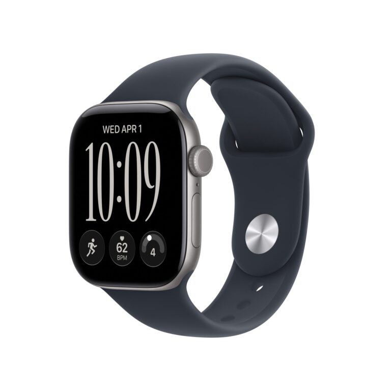 Apple Watch Series 12 GPS + Cellular 42mm Space Grey Aluminium Case with Navy Blue Sport Band