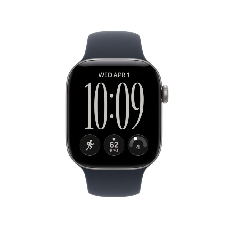 Apple Watch Series 12 GPS + Cellular 42mm Space Grey Aluminium Case with Navy Blue Sport Band