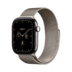 Apple Watch Series 12 GPS + Cellular 46mm Natural Titanium Case with Natural Milanese Loop