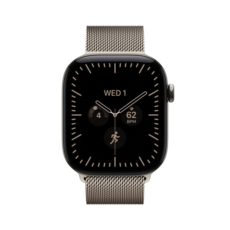 Apple Watch Series 12 GPS + Cellular 46mm Natural Titanium Case with Natural Milanese Loop