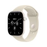 Apple Watch Series 12 GPS + Cellular 46mm Pearl White Ceramic Case with Sand Sport Band