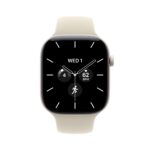 Apple Watch Series 12 GPS + Cellular 46mm Pearl White Ceramic Case with Sand Sport Band