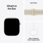 Apple Watch Series 12 GPS + Cellular 46mm Pearl White Ceramic Case with Sand Sport Band