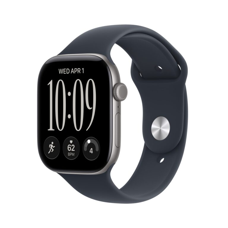 Apple Watch Series 12 GPS + Cellular 46mm Space Grey Aluminium Case with Navy Blue Sport Band
