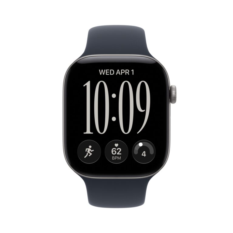 Apple Watch Series 12 GPS + Cellular 46mm Space Grey Aluminium Case with Navy Blue Sport Band