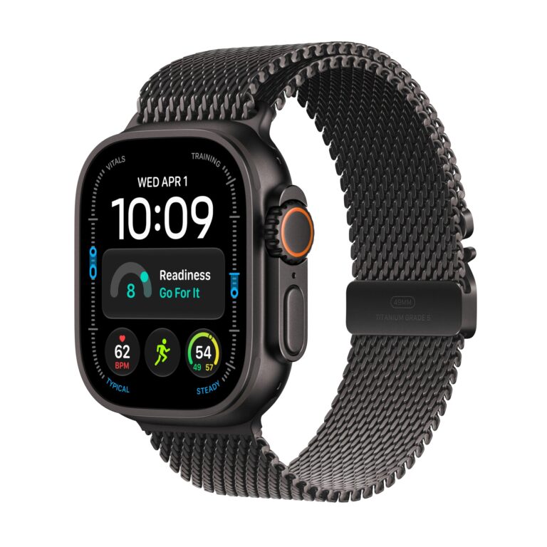 Apple Watch Ultra 4 GPS + Cellular 49mm Black Titanium Case with Black Titanium Milanese Loop