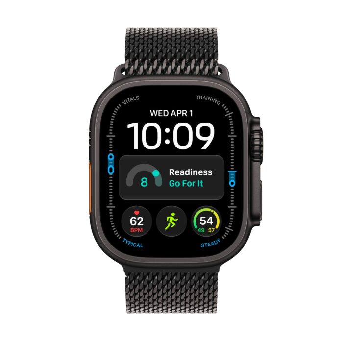 Apple Watch Ultra 4 GPS + Cellular 49mm Black Titanium Case with Black Titanium Milanese Loop
