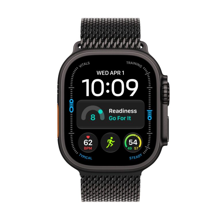 Apple Watch Ultra 4 GPS + Cellular 49mm Black Titanium Case with Black Titanium Milanese Loop