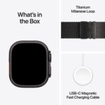 Apple Watch Ultra 4 GPS + Cellular 49mm Black Titanium Case with Black Titanium Milanese Loop