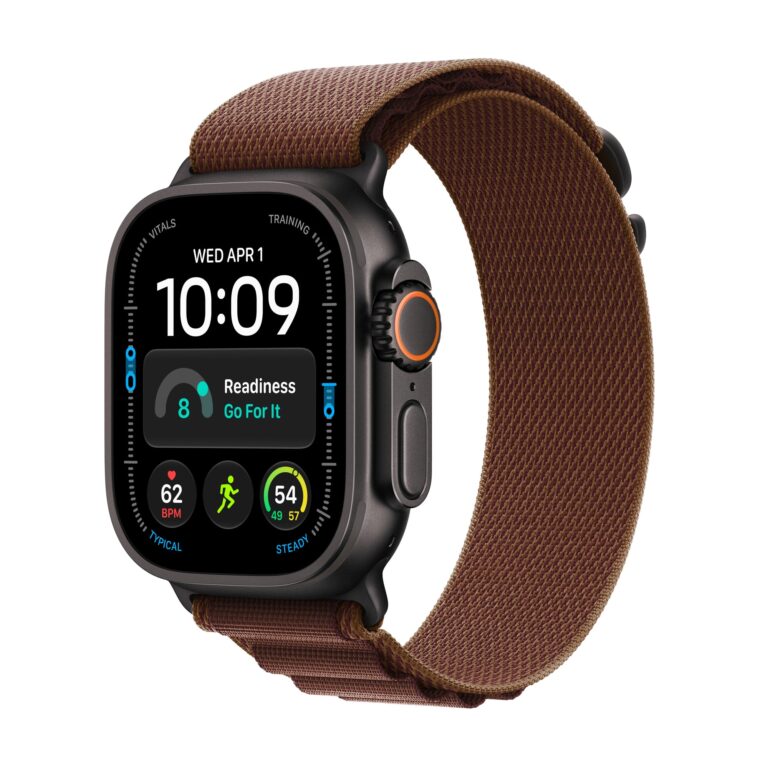 Apple Watch Ultra 4 GPS + Cellular 49mm Black Titanium Case with Burgundy Alpine Loop