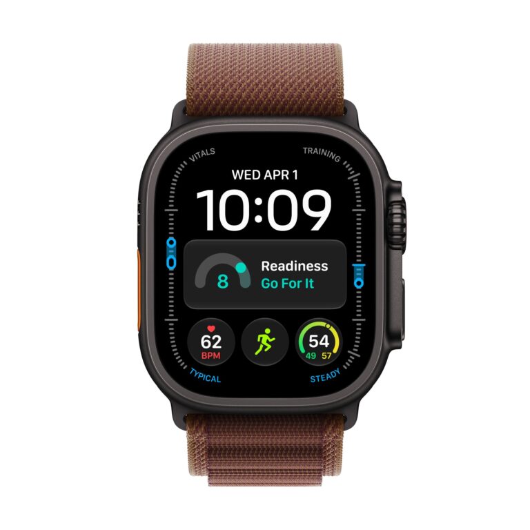 Apple Watch Ultra 4 GPS + Cellular 49mm Black Titanium Case with Burgundy Alpine Loop