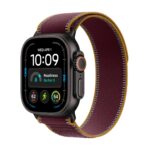 Apple Watch Ultra 4 GPS + Cellular 49mm Black Titanium Case with Burgundy Trail Loop