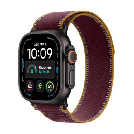 Apple Watch Ultra 4 GPS + Cellular 49mm Black Titanium Case with Burgundy Trail Loop