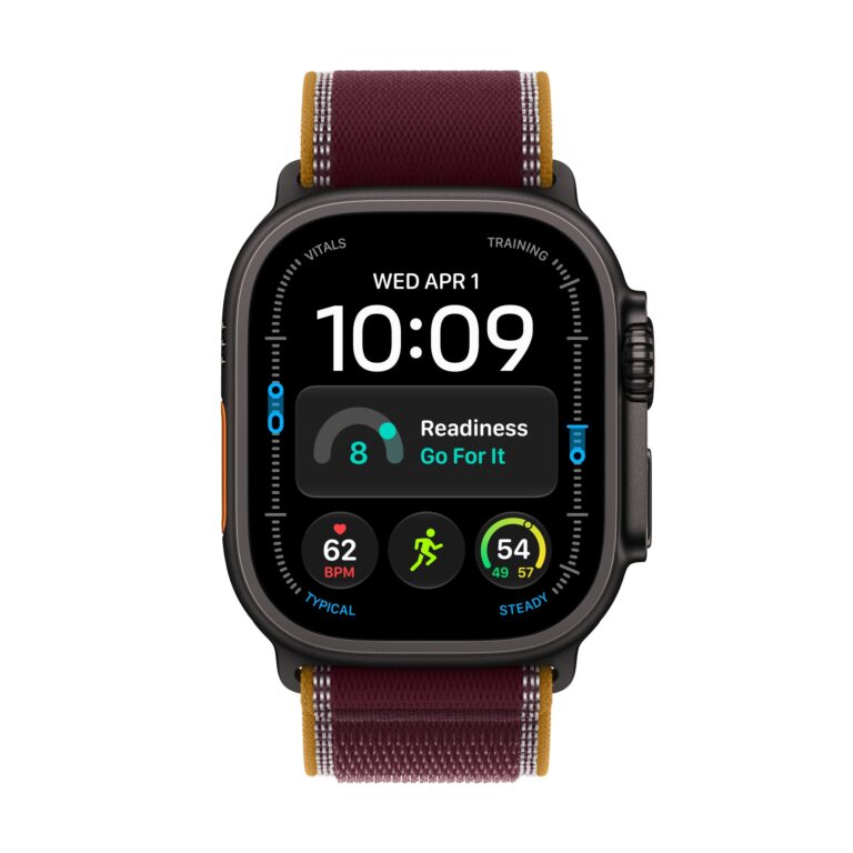 Apple Watch Ultra 4 GPS + Cellular 49mm Black Titanium Case with Burgundy Trail Loop